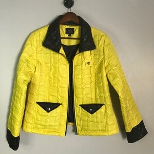Yellow and Black Quilted Jacket, by UbU, size S. Lightweight, Spring Jacket